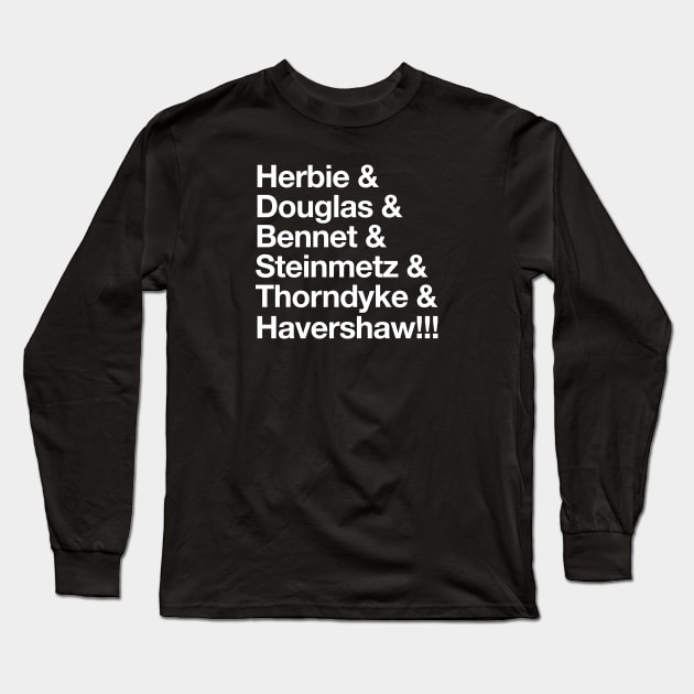 Herbie - Original “&” List (White on Black) Long Sleeve T-Shirt by jepegdesign